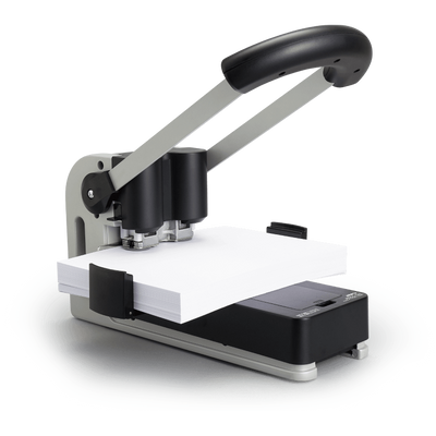 Carl Heavy Duty Punch Machine, 2 Hole Paper Punch 330 Sheet Punch Capacity - Black And Silver