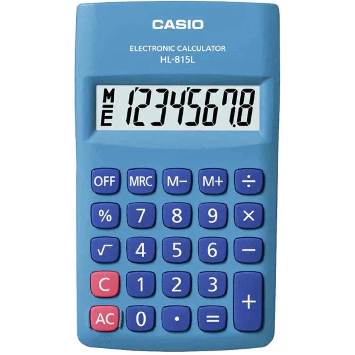 Casio 8 Digit Blue Calculator
