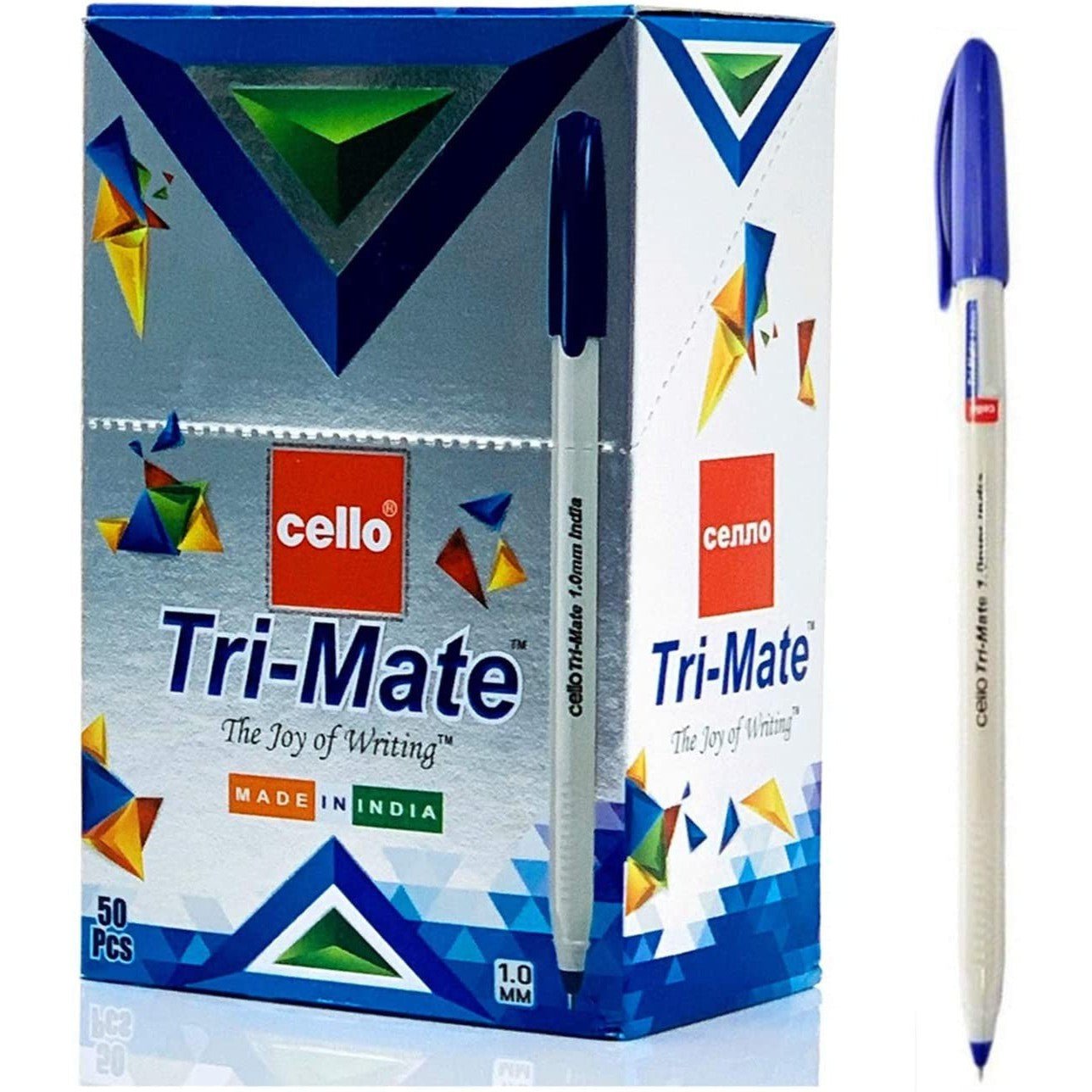 Cello Tri-Mate Pen 1.0Mm 50Pcs/Box
