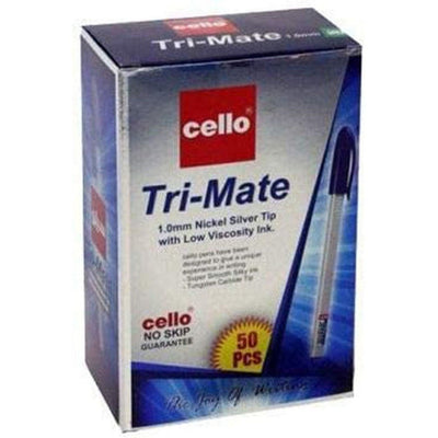 Cello Tri-Mate Pen 1.0Mm 50Pcs/Box