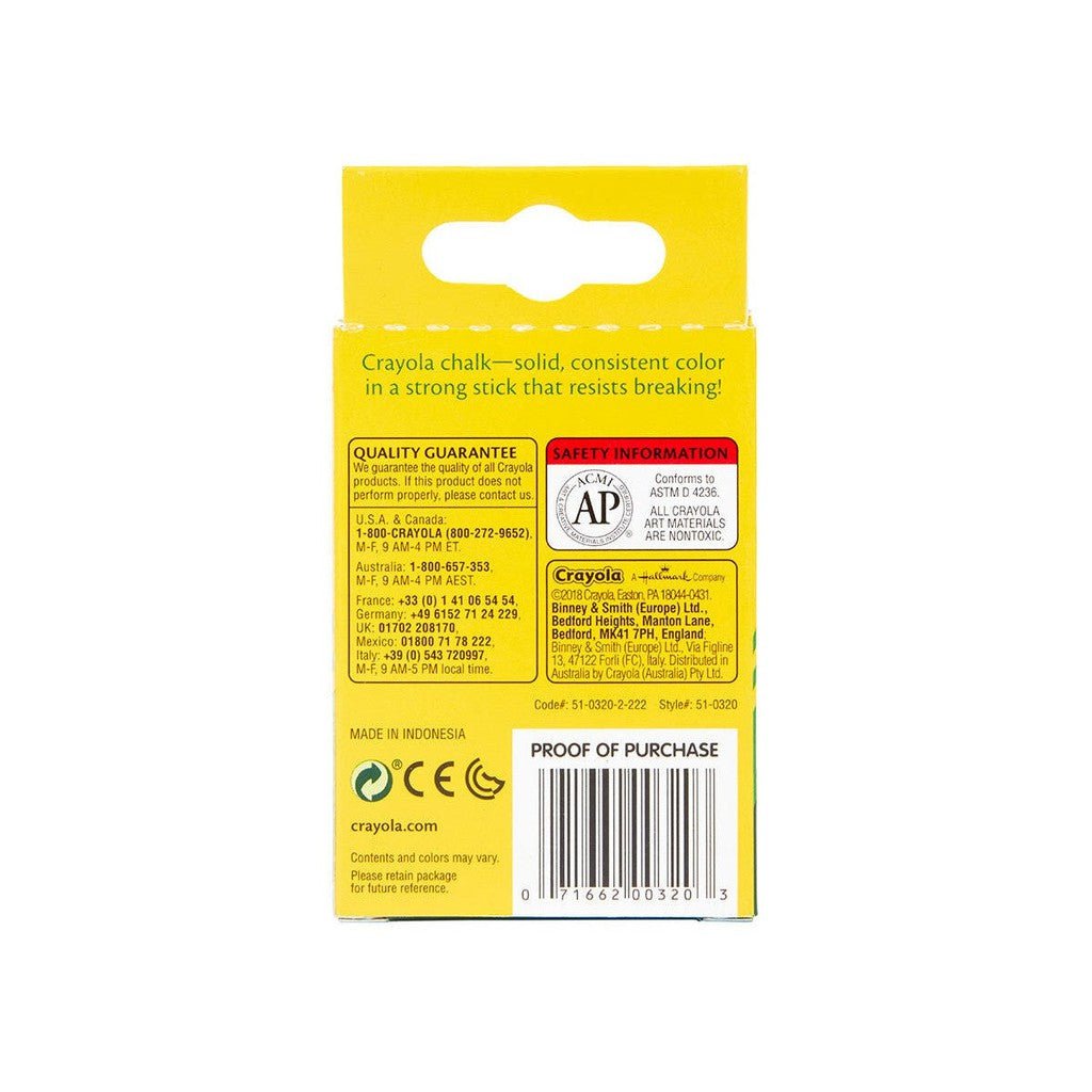 Crayola 12 Anti Dust Chalk - White
