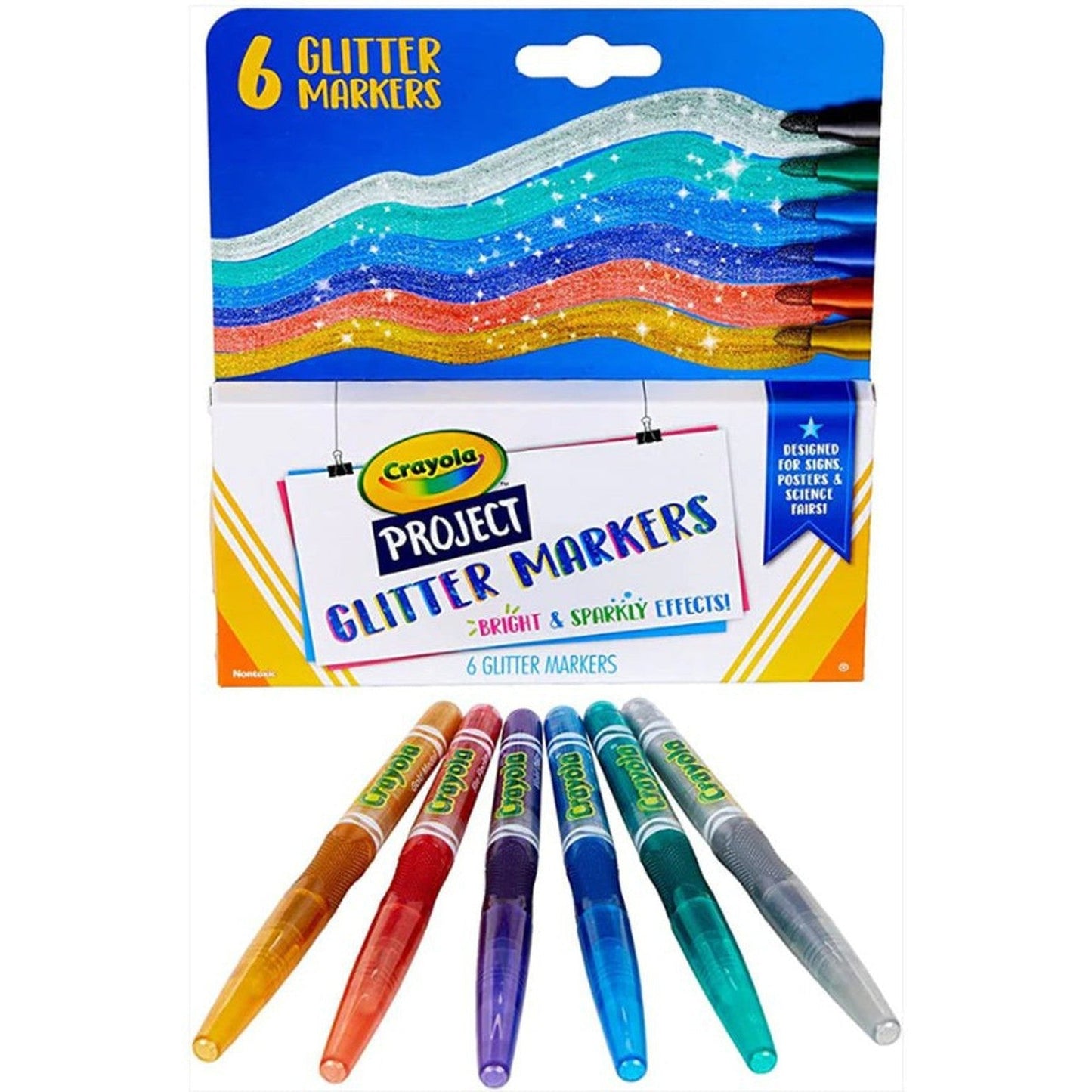 Crayola Glitter Markers 6 Colors