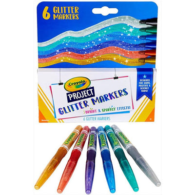 Crayola Glitter Markers 6 Colors