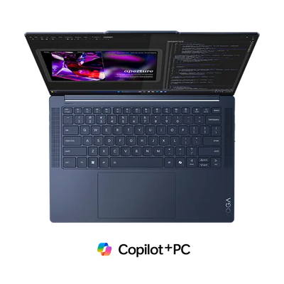 Lenovo Yoga Slim 7 Gen 9 - 14.5" 3K OLED Touch / Snapdragon X Elite X1E-78-100 / 32GB / 1TB (NVMe M.2 SSD) / Windows 11 Home / 2YW / عربي/إنجليزي / Lenovo USB-C 4-in-1 Hub / Cosmic Blue -(Open Box)