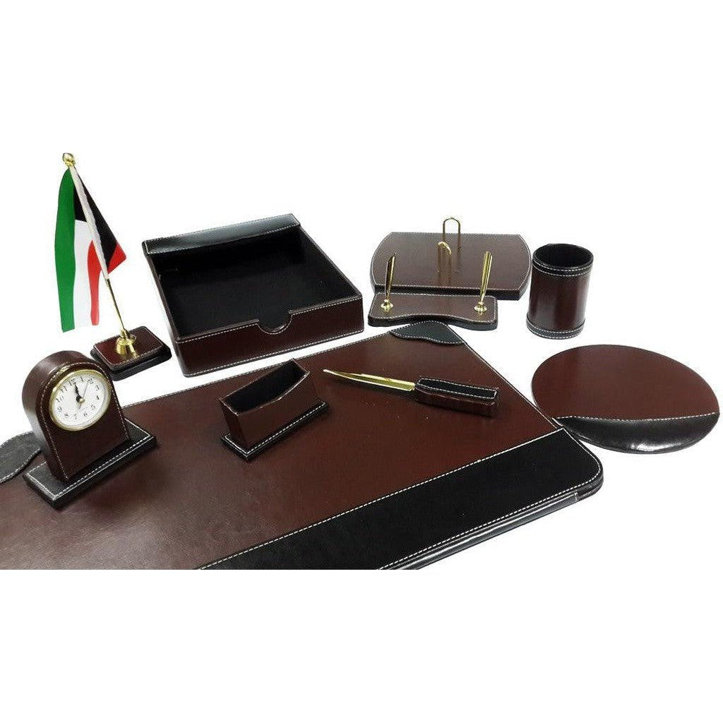 Desk Set Leather Exquisit Style 10 Pcs