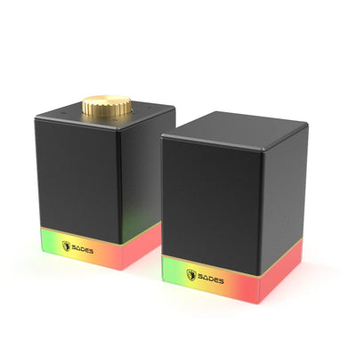 SADES Dionsyn SA-SP02 Desktop Stereo Speakers - 10W / Bluetooth / 2.0 Channel