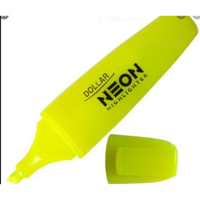 Dollar Highlighter Marker Fluorescent Highlighter Pen - Yellow