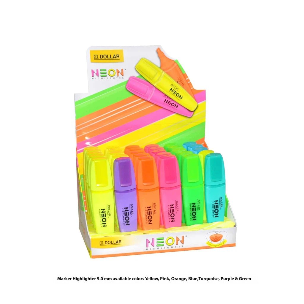 Dollar Neon Highlighter HL-625 Assorted Color