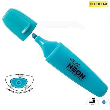 Dollar Neon Highlighter HL-625 Pack of 10's Single Color