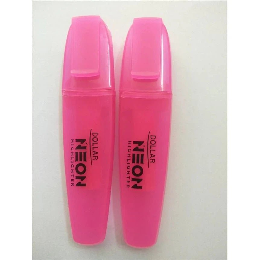 Dollar Neon Highlighter HL-625 Pack of 10's Single Color