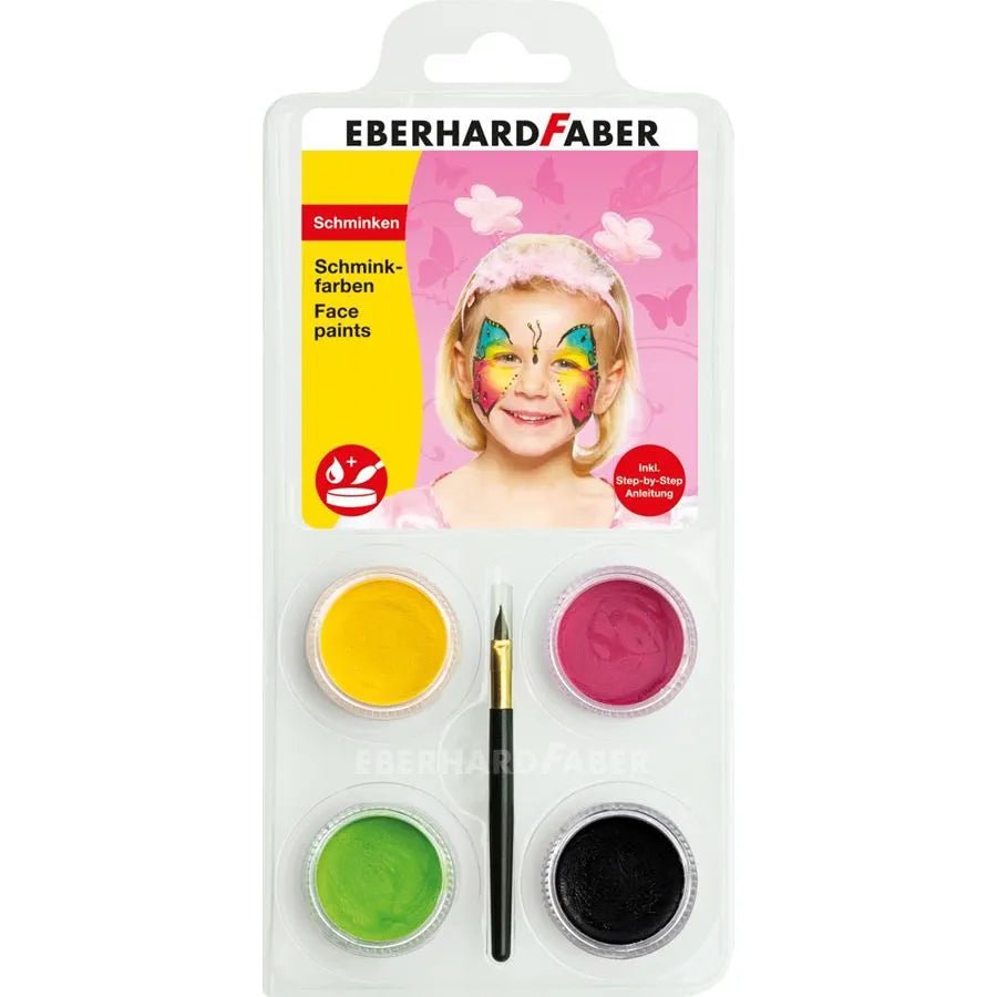 EBERHARD FABER Face Paint Set Butterfly - 4 Color 1 Brush