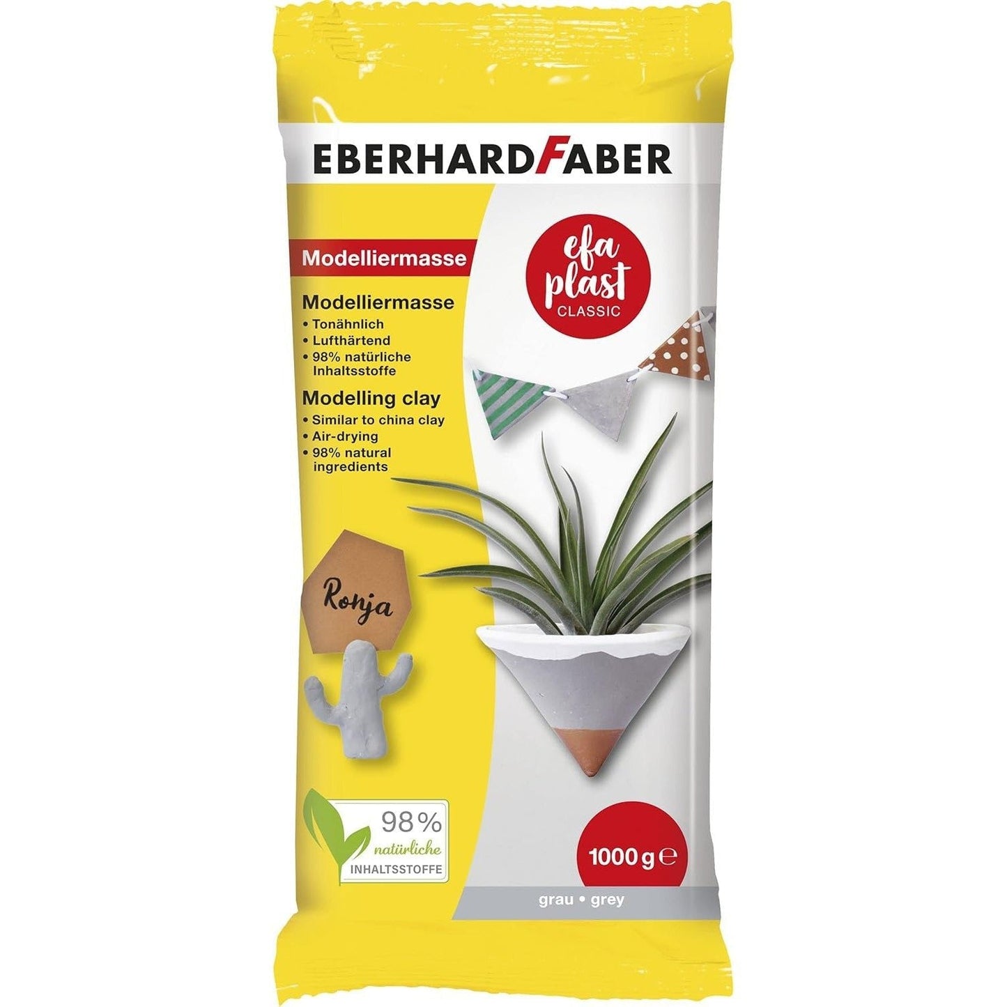 EBERHARD FABER Modelling clay EFA Plast classic 500 gram - Grey