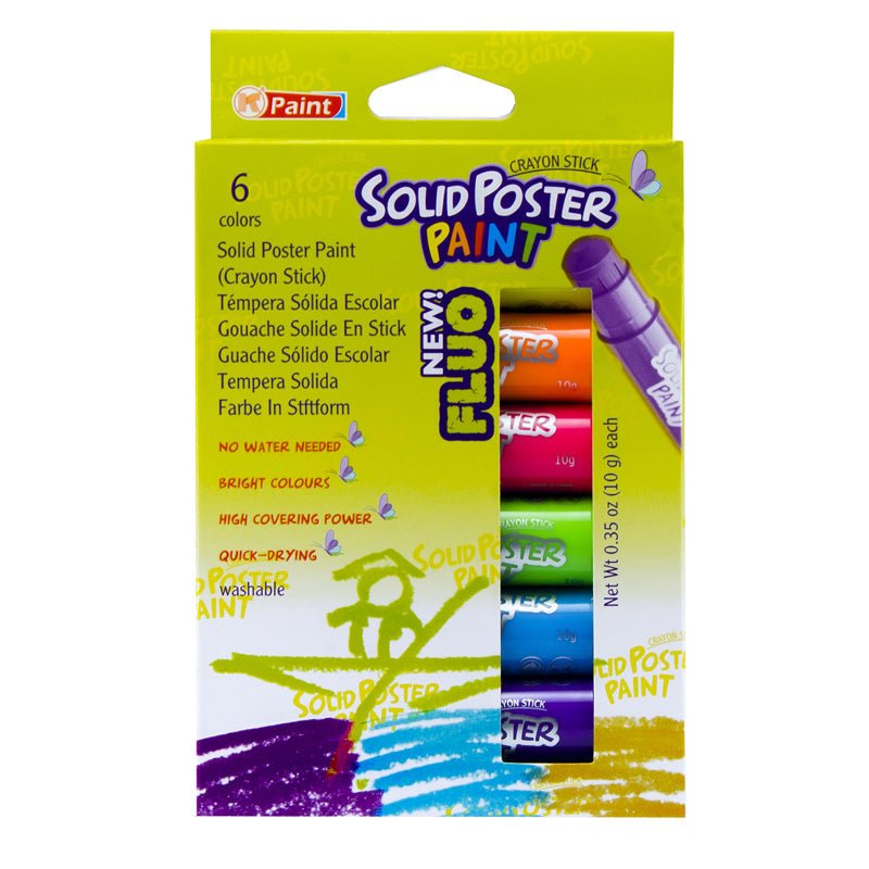 EBERHARD FABER Solid Poster Paint 6 Colors Neon 10g