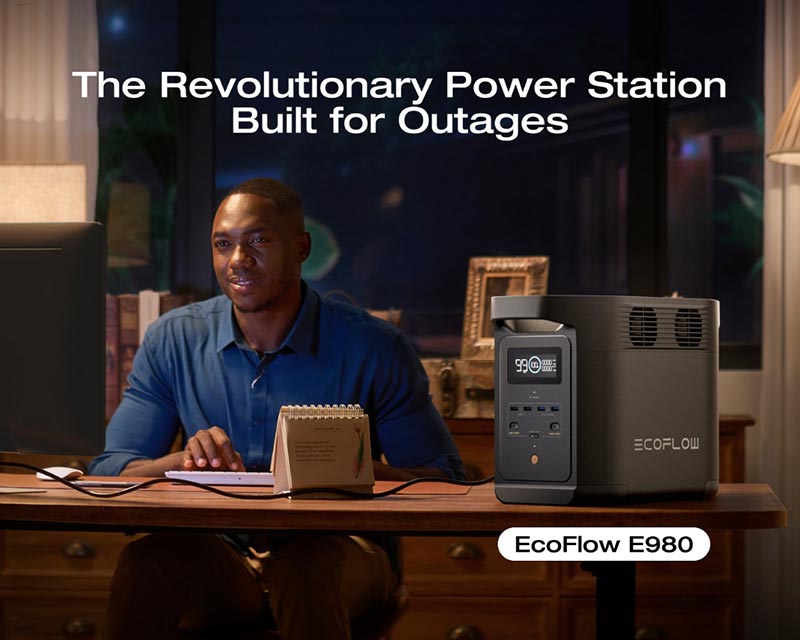 Ecoflow E980 Portable Power Station 980Wh, 500W- EF-RV-H08-1
