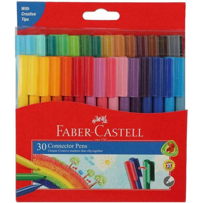 Faber Castell Connector Felt Tip Colored Markers 30 Colors