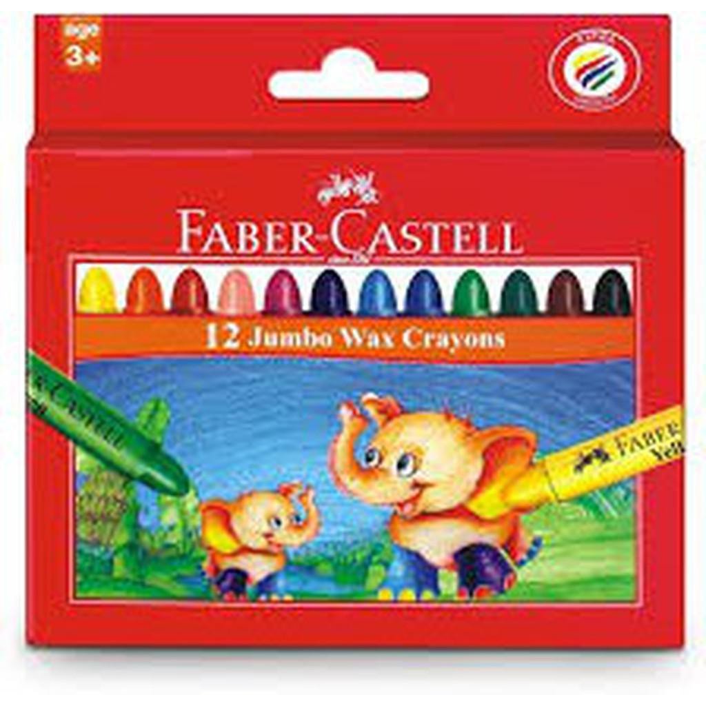 Faber Castell Jumbo Wax Crayons 12 Pieces