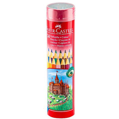Faber Castell-Std Pencil Round Tin 24 Colors