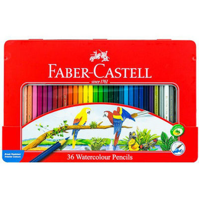 Faber Castell-Water Color Pen 36 Colors (Flat Tin)