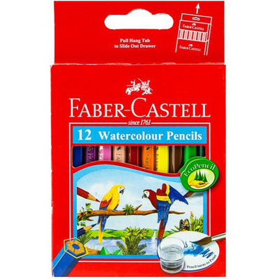 Faber Castell-Water Color Pencil 12 Colors (Half Size)