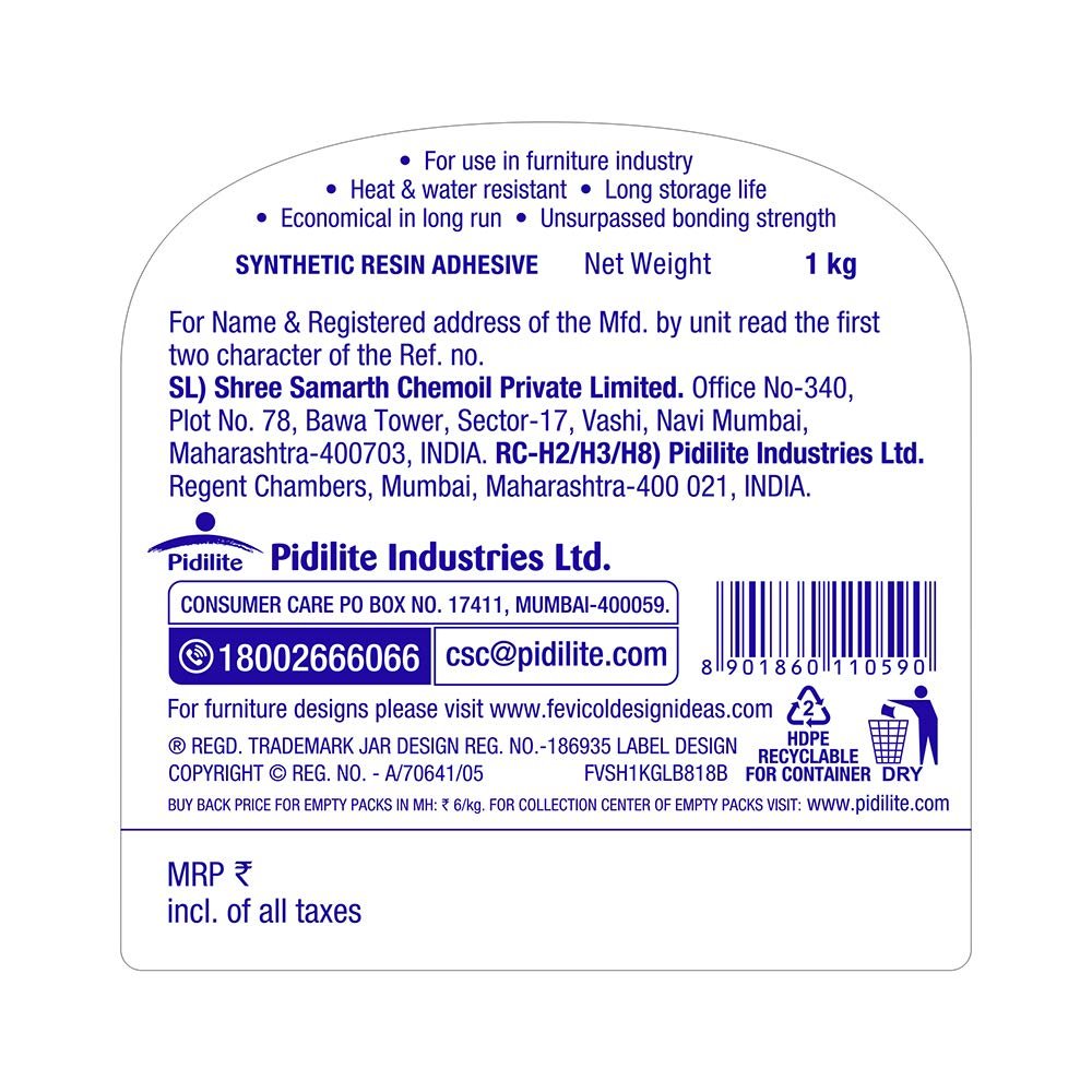 Fevicol Synthetic Resin Adhesive Glue 1 KG
