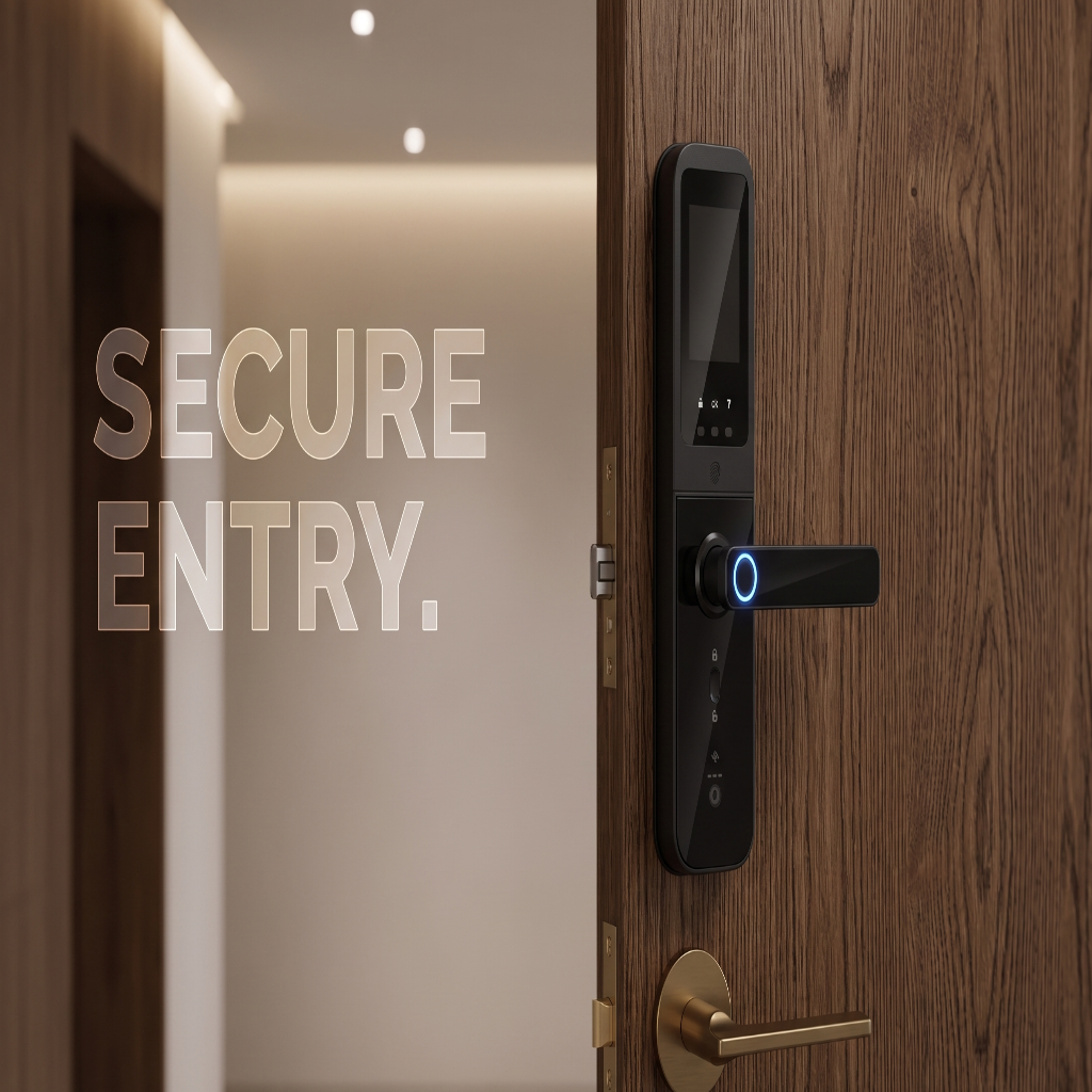 Quantum Guard X1: 7-in-1 Wooden Door Smart Lock