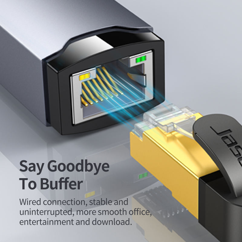 Jasoz F104 USB 2.0 to RJ45 Network Card - 100Mbps / Space Gray