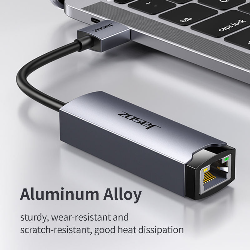 Jasoz F104 USB 2.0 to RJ45 Network Card - 100Mbps / Space Gray