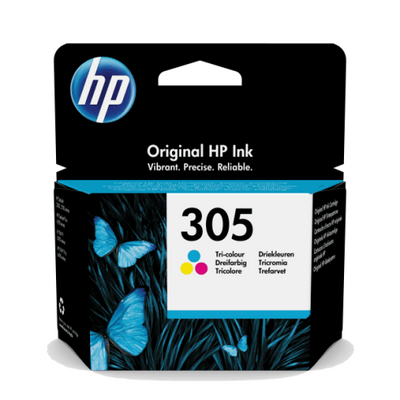 HP 305 Tri-Color Ink Cartridge - 100 Pages / Tri Color / Ink Cartridge