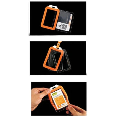 Kejea T-1405 Shoulder-Shaped Two-Sided Silicone Card Holder - Vertical 54x85mm