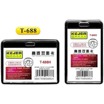 Kejea T-688 High Transparent Two-Faced Card Holder Horizontal 85x54mm