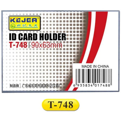 KejeaT-748 ID Card Holder 0.2mm & 0.3mm with Clip and Without Clip Pack of 50's