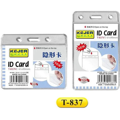Kejea T-837 Id Card Holder Clear Horizontal 90x61mm 100 Pcs