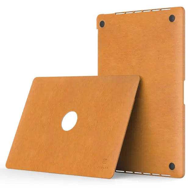 Levelo Gevena Leather Macbook Pro Cover - Apple Macbook Pro 15.3" / Brown