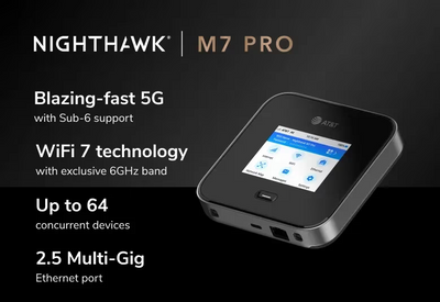 Netgear Nighthawk M7 Pro Router Zain (Unlocked) - 5G / Black