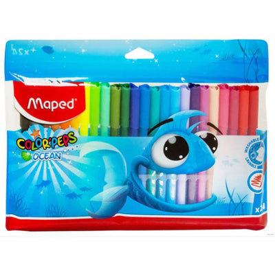 Maped Colored Felt Tip Pens Ocean 24 Colors