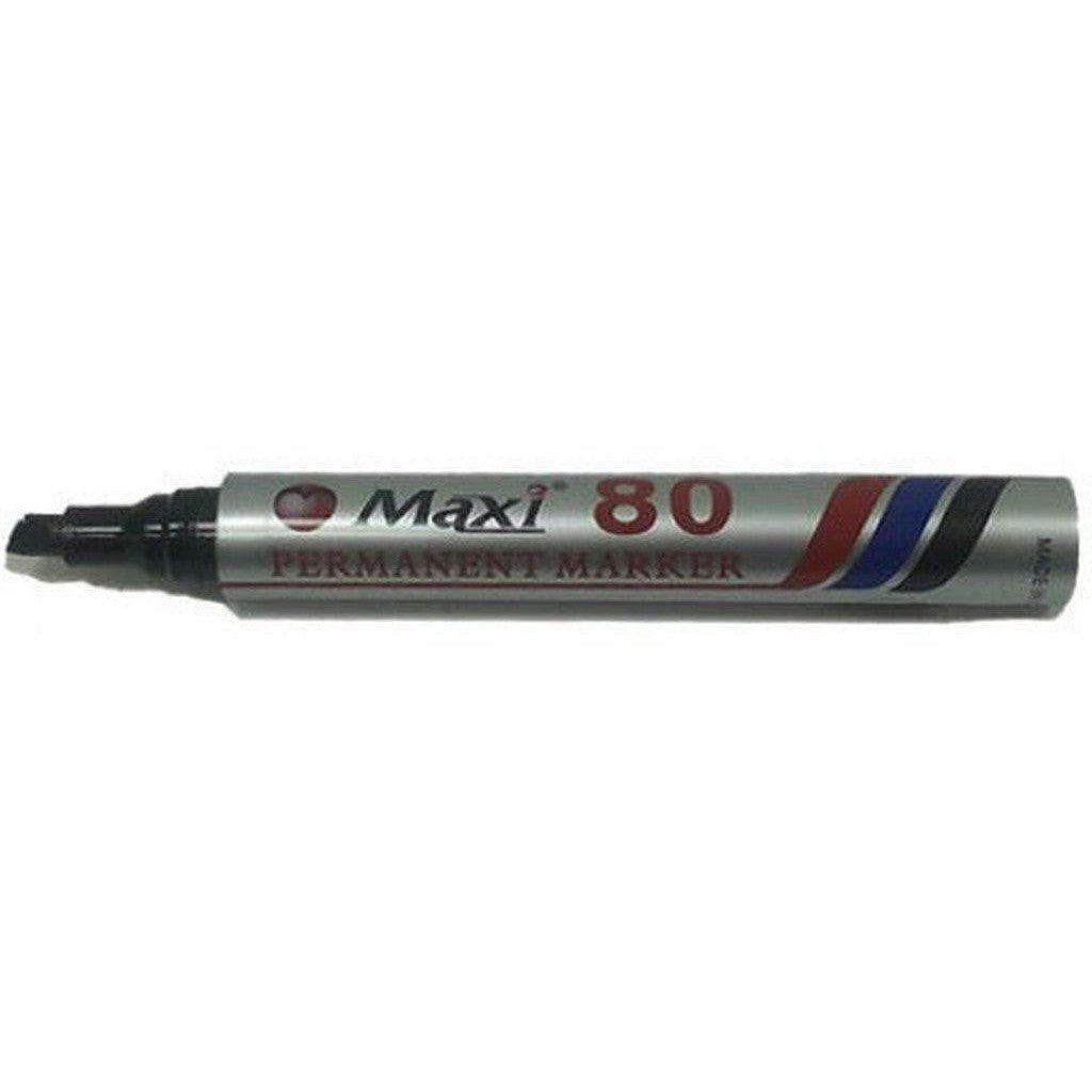 Maxi 80 Chisel Tip Permanent Marker - (Box/10Pc)