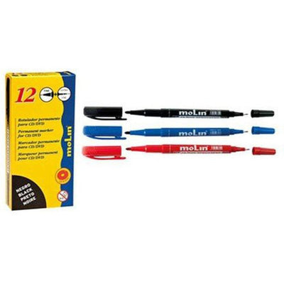 Molin Box Of 12 Double Nib Cd/Dvd Marker