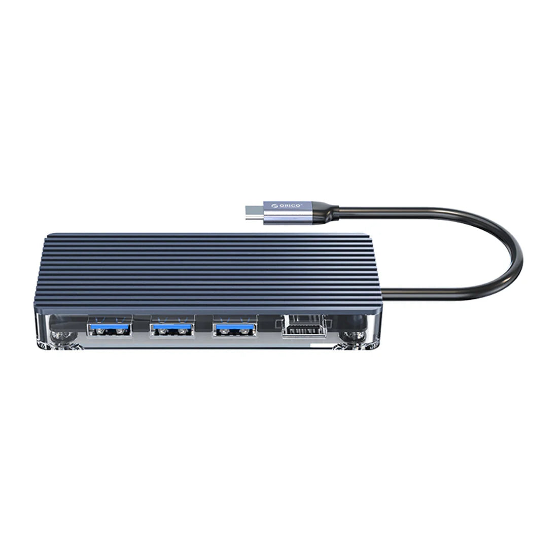 ORICO 6 Port Type-C Transparent Hub – USB / HDMI / RJ45 - Grey