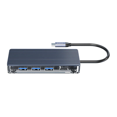 ORICO 6 Port Type-C Transparent Hub – USB / HDMI / RJ45 - Grey