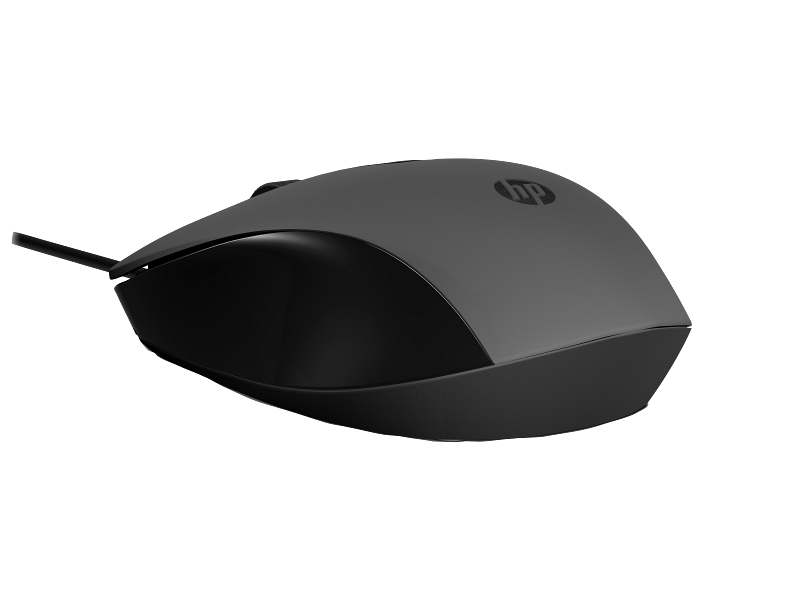 HP 150 Wired Mouse - Up to 1600 dpi / USB-A / Black