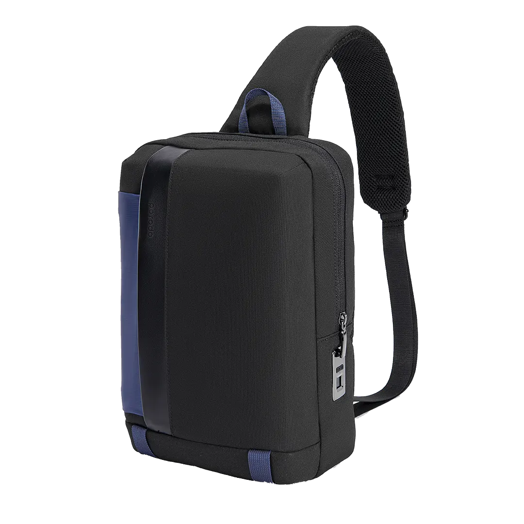 Porodo Lifestyle Cross Body Sling Bag - Black/Blue