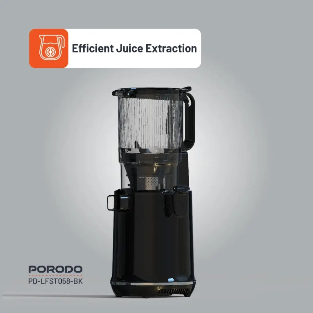 Porodo Lifestyle Cold Press Slow Juicer 1.8L – 250W – Black