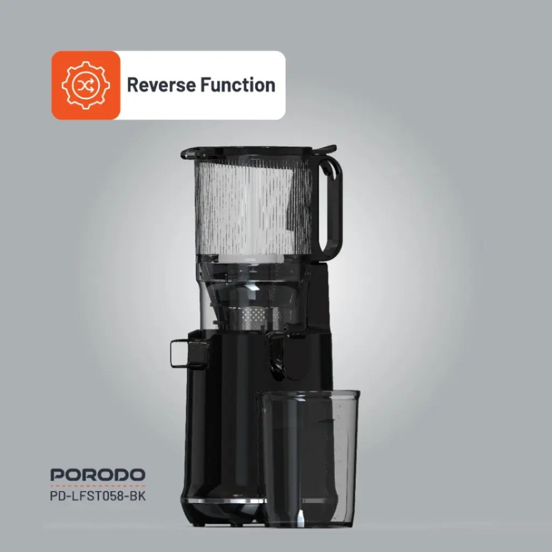 Porodo Lifestyle Cold Press Slow Juicer 1.8L – 250W – Black