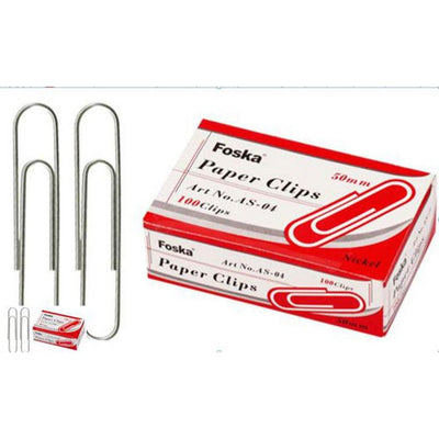 Paper Clips 50mm Round Shape 100clips/Box (10Box/Pkt)