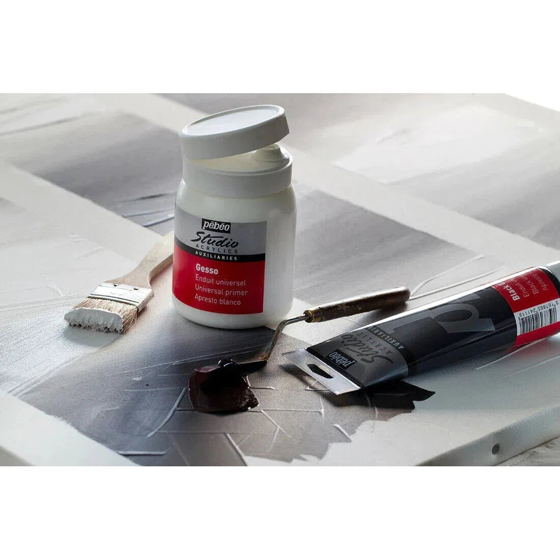 Pebeo Matt Gesso White Acrylics Auxiliaries - 250 Ml