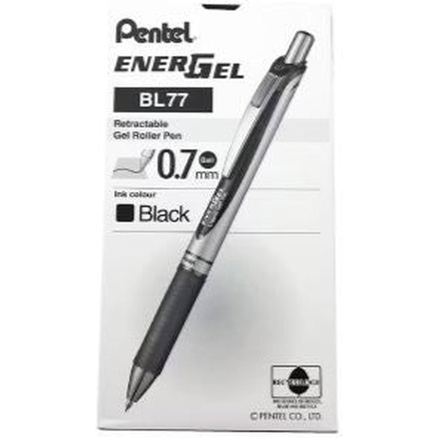 Pentel Energel Bl77 Retractable Gel Roller Pen 0.7Mm