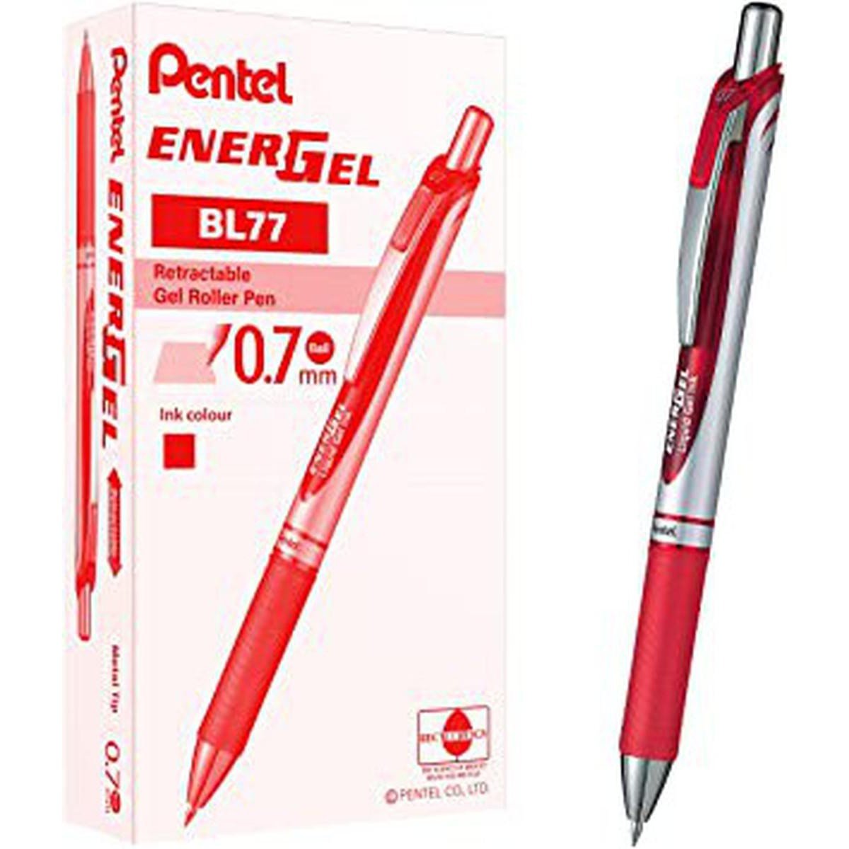 Pentel Energel Bl77 Retractable Gel Roller Pen 0.7Mm