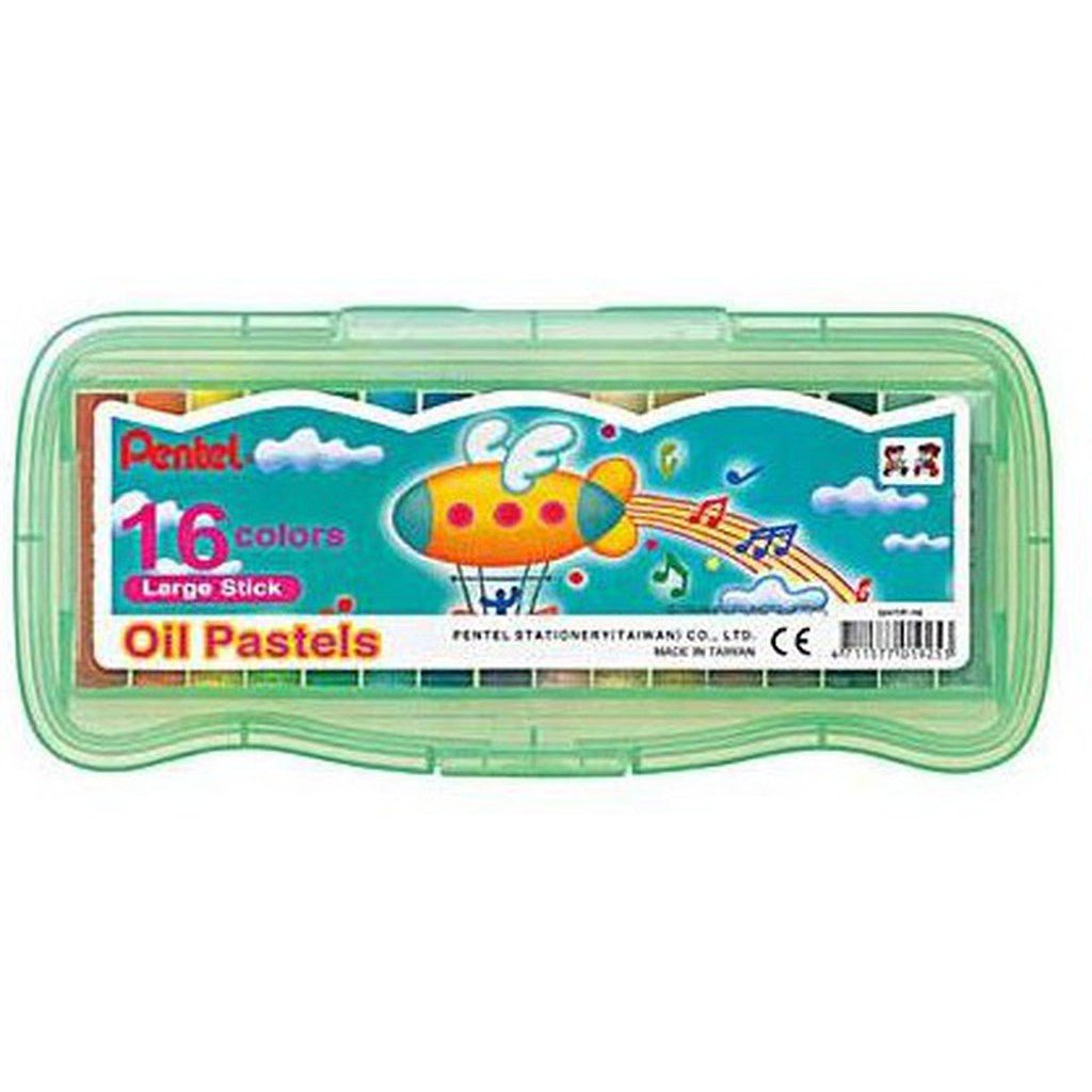 Pentel Ghtp Large Oil Pastels Colors Assorted - Set Of 16