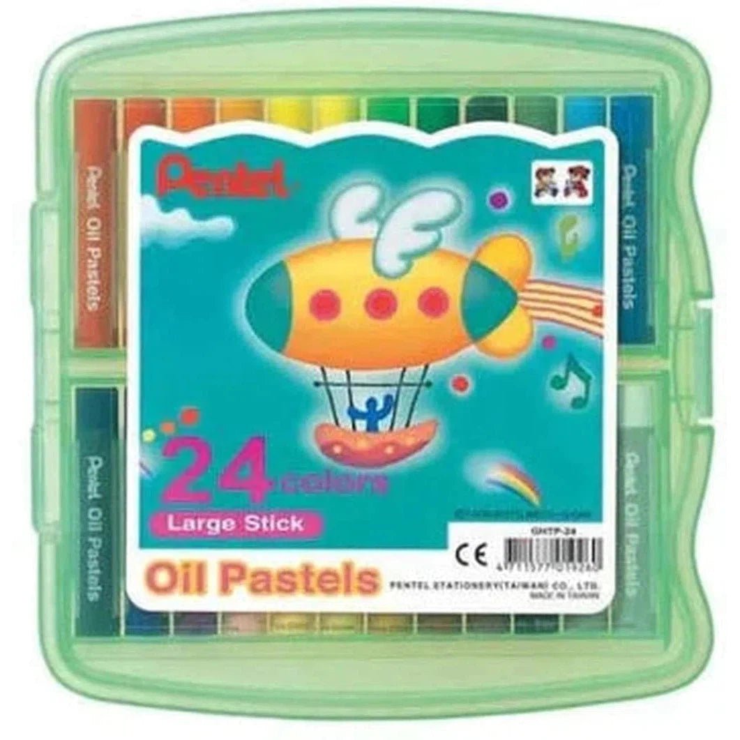 Pentel Ghtp Large Oil Pastels Colors Assorted - Set Of 24