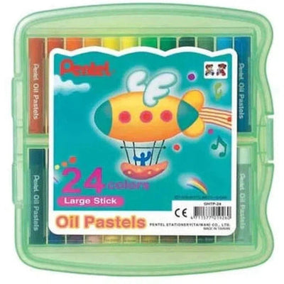 Pentel Ghtp Large Oil Pastels Colors Assorted - Set Of 24
